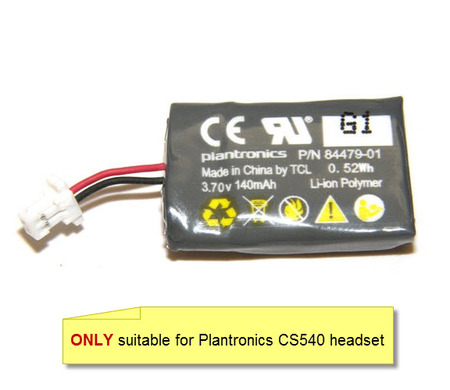 Replacement for Plantronics CS540 and C054 Wireless Headset Battery Pack of 2 Fits Plantronics 86180-01 84479-01 Battery 
