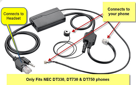 NEC APN-91 EHS Cable for Plantronics