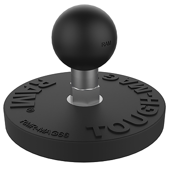 RAM-B-202-339U  RAM 2.5inch Round Base with the AMPs Hole Pattern, 1inch Ball and Triple Magnetic Base Adapter
