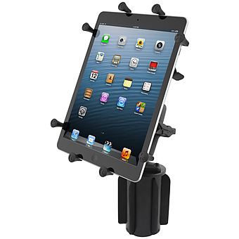 RAM-299-3-UN9U  RAM-A-CAN II Universal Cup Holder Mount with Double Socket Arm and Universal X-Grip Cradle for 10inch Large Tablets
