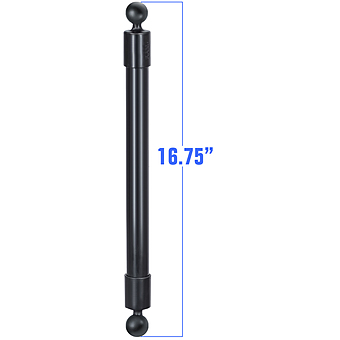 RAP-BB-230-18U  RAM 16.75inch Long Extension Pole with (2 qty) 1inch Diameter Ball Ends