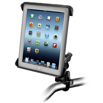 RAM-B-149Z-TAB3U  RAM Handlebar or Rail Mount with Tab-Tite Universal Clamping Cradle for the Apple iPad 1-4 WITH OR WITHOUT LIGHT DUTY CASE