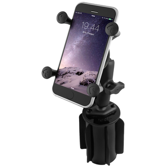 RAP-299-3-UN7BU  RAM-A-CAN  II Universal Cup Holder Mount with Universal X-Grip Cell-iPhone Holder