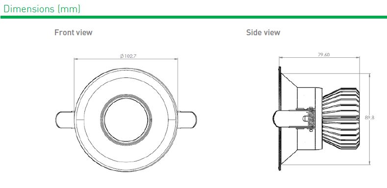 D700 4 12 Pack Brightgreen D700+ Curve LED Downlight 5