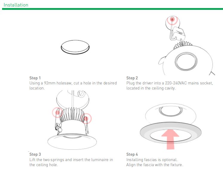 D700 6 Brightgreen D700+ Curve LED Downlight 1