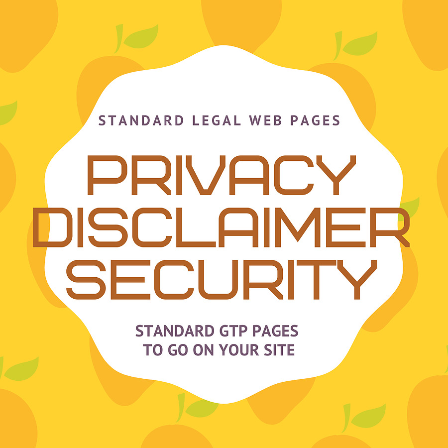Standard Legal Web Pages - Privacy, Disclaimer and Security - Image 1