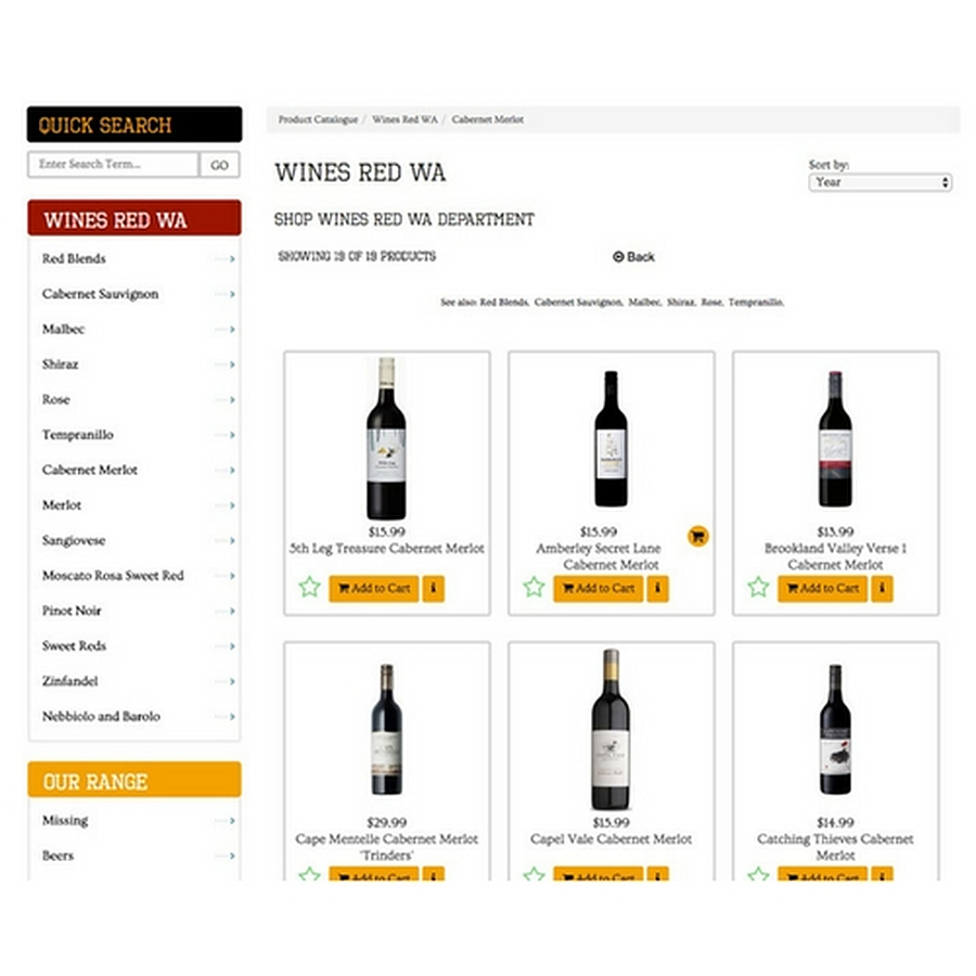 Products listing of products within a subcategory - Image 1
