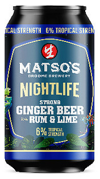MATSOS NIGHTLIFE GINGER BEER RUM AND LIME 6% CAN 24PK