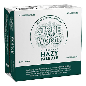 STONE AND WOOD HINTERLAND HAZY 375ML 16PK