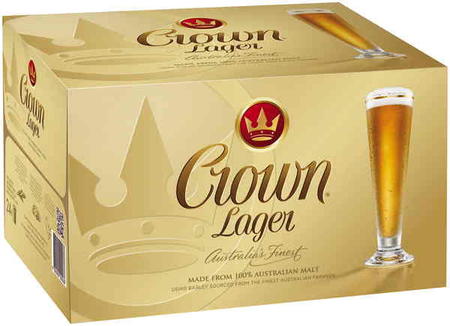 CROWN LAGER 375ML STUBBIES