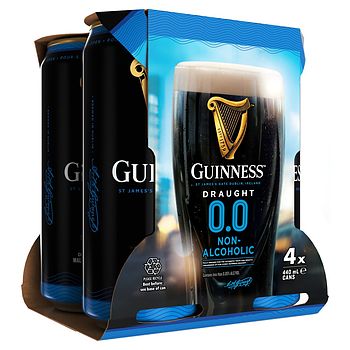 GUINNESS DRAUGHT 0.0% 440ML CANS 24PK