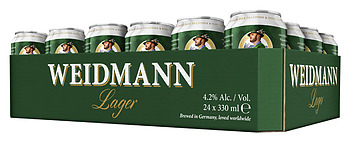 WEIDMANN GERMAN LAGER 330ML CAN 24PK