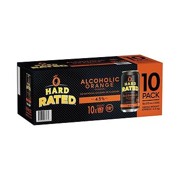 HARD RATED ORANGE 375ML CANS 10PK