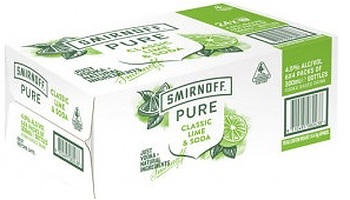 SMIRNOFF PURE CLASSIC LIME AND SODA STUBBIES