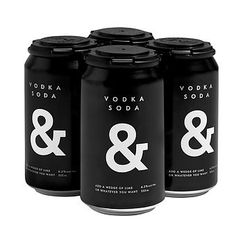 AMPERSAND VODKA SODA BLACK CANS 16PK