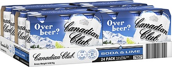 CANADIAN CLUB AND SODA CANS 375ML 24PK