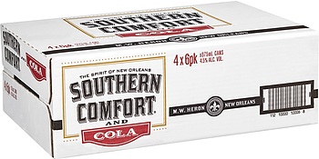 SOUTHERN COMFORT AND COLA CANS