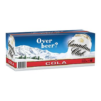 CANADIAN CLUB AND COLA 375ML CAN 4.8% 10PK
