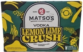 MATSOS VODKA LEMON LIME CRUSH 330ML CAN 24PK