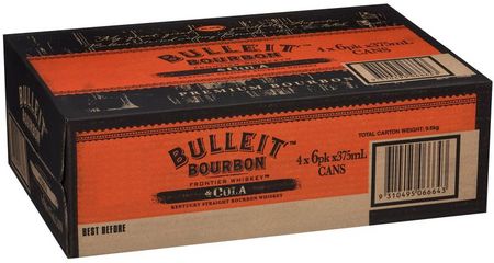 BULLEIT AND COLA 6% CAN