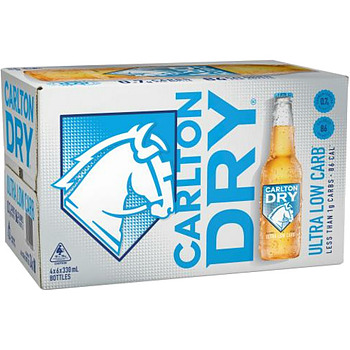 CARLTON DRY ULTRA LOW CARB 330ML BTL 24PK