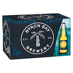 BYRON BAY BREWERY PREMIUM LAGER STUBBIES