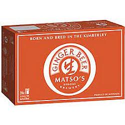 MATSOS ALCOHOLIC GINGER BEER 330ML CAN 24PK