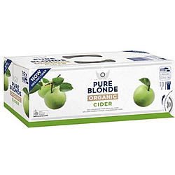 PURE BLONDE ORGANIC CIDER 355ML CAN 10PK - CIDER - CIDER - Wine | Beer ...