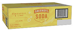 SMIRNOFF SODA PINAPPLE AND LIME 24PK CANS