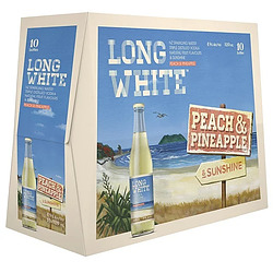 LONG WHITE VODKA PEACH BTL 10PK