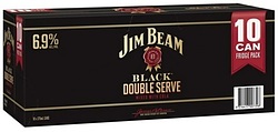 JIM BEAM BLACK DBS 6.9% CAN 10PK