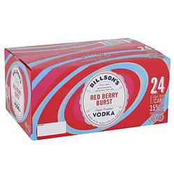 BILLSONS VODKA + RED BERRY BURST CANS 24PK