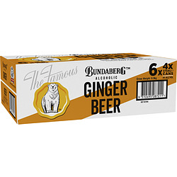 BUNDABERG ALC GINGER BEER CAN 24PK