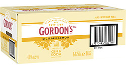 GORDONS SICILLIAN LEMON AND SODA CANS 24PK