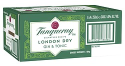 TANQUERAY GIN AND TONIC CANS 24PK