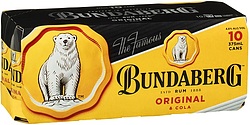 BUNDABERG AND COLA CAN 10PK