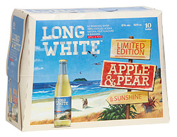 LONG WHITE VODKA APPLE AND PEAR BTL 10PK