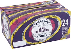 BILLSONS VODKA + GRAPE BUBBLEGUM CAN 24PK