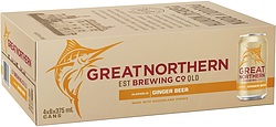 GREAT NORTHERN GINGER BEER 375ML CANS 24PK