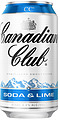 CANADIAN CLUB AND SODA CANS 375ML 4PK