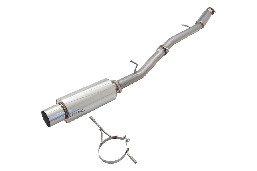 Subaru Impreza WRX | STi 94-07 Cat-Back System with Angled Out Cannon (Fits to Xforce Dump and Cat) RAW 409 Stainless Steel - 2 YEAR WARRANTY - Image 1