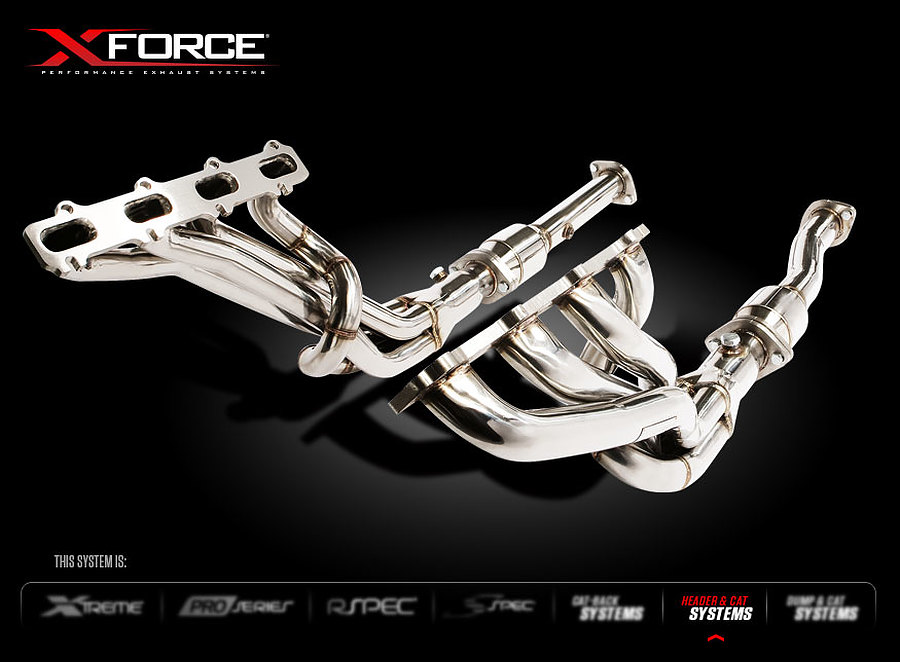 Ford Falcon FG XR8-FPV GT 1'3-4 Header Matte Finish  Stainless and 2'1-2 Metallic High Flow Cats - Image 1