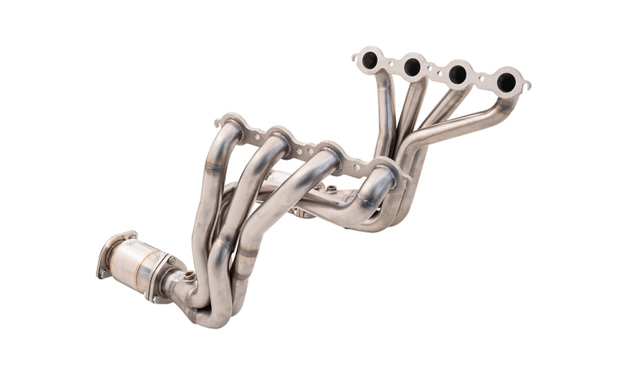 XFORCE Holden Commodore VE VF V8 4 into 1 (1-5-8" Prim) headers with 2.5" Metallic Cats (100)- Matte Finish Stainless Steel - Image 1