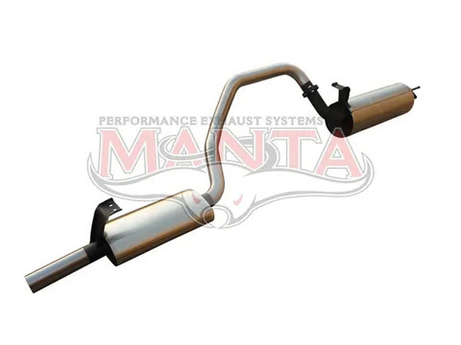Manta Stainless Steel 2.5" Single extractors-back (quiet) for Toyota Landcruiser FZJ105 4.5 Litre 1FZ Petrol Wagon - Image 1