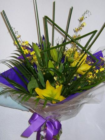 Modern Yellow Blue Bouquet Modern Yellow Blue Bouquet - Image 1