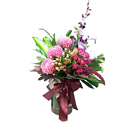 more on Large Flower Arrangement - Glass vase