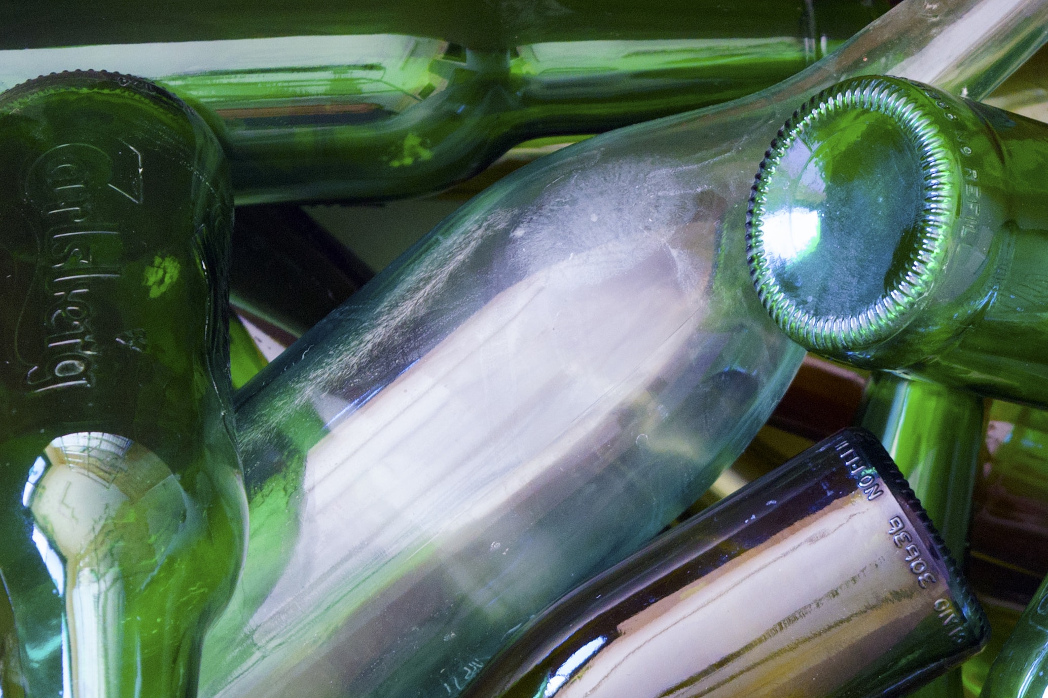 Handcrafted Benchtops Featuring Recycled Glass Bottles Putting The
