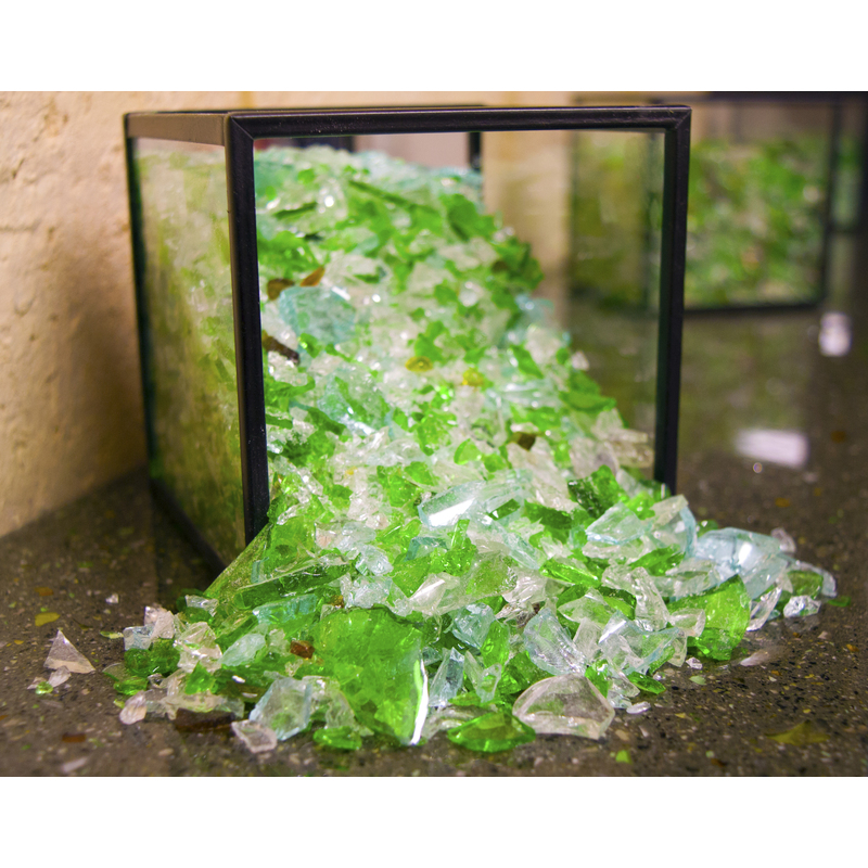 Photograph of Bottles are crushed