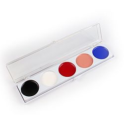 more on 5 Color CLOWN cream palette 1.25oz 35g - 406C