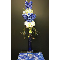 more on Blue white arrangement with clear base - PICK UP ONLY FROM PERTH STORE